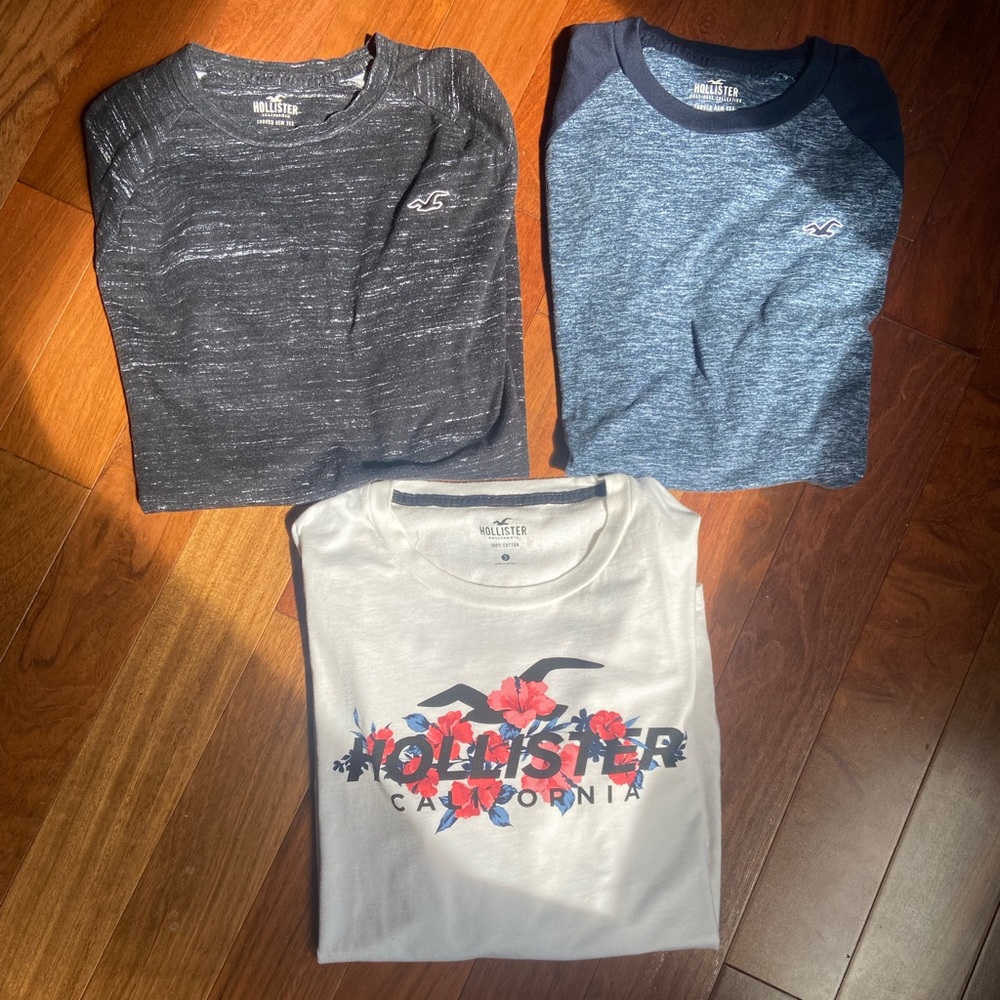 Hollister Bundle Curved Hem Tee Mens Small